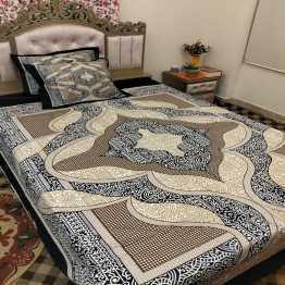Print Bed Sheet with 2 Pillow Covers